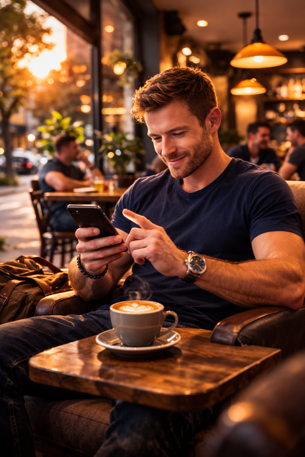 Man reading the Cruising Formula guide on his phone or tablet